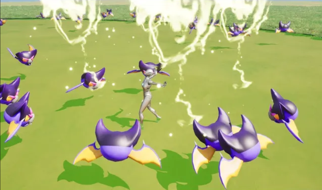 Sunset Hollow combat system view showing top-down action gameplay and ability-driven encounter design.